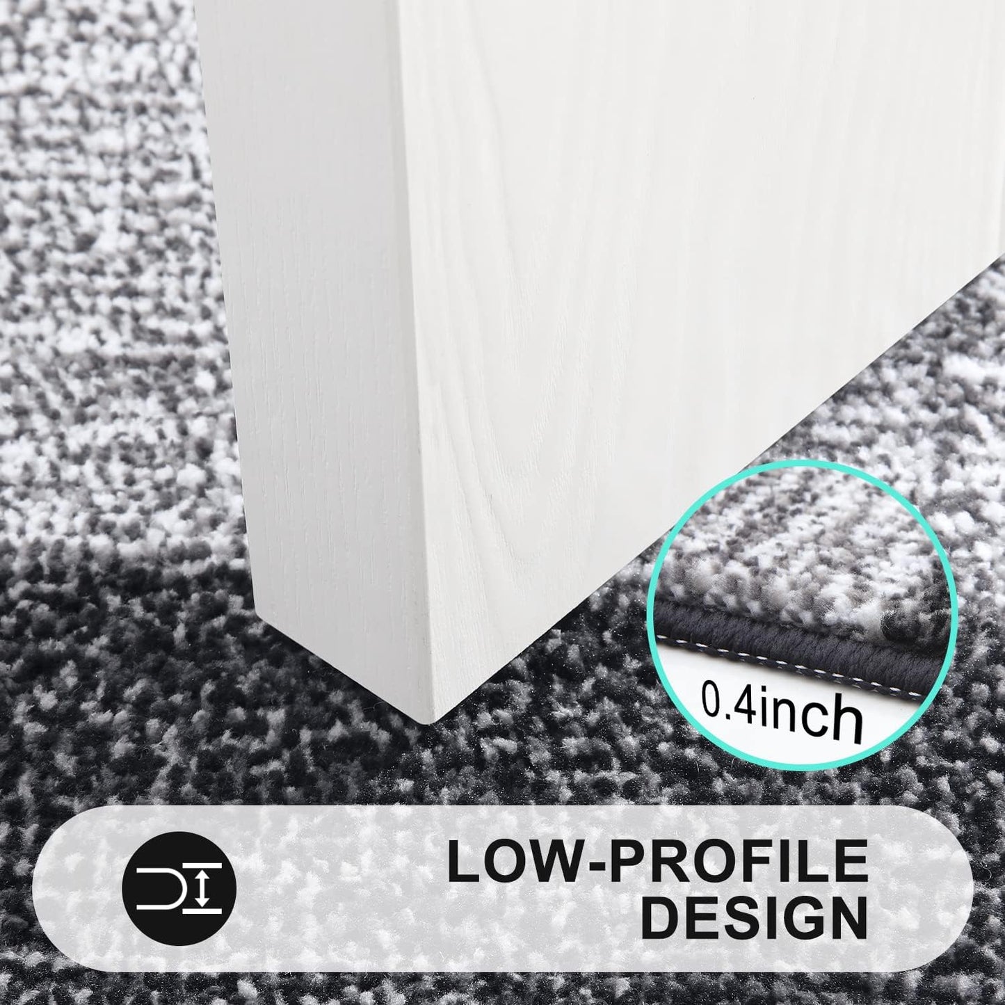 Kitinjoy Indoor Outdoor Door Mat, 32x20 Non-Slip Absorbent Dirt Trapper, Low-Profile Washable Inside Entrance Front Floor Mat, Sturdy Soft Entry Doormats for Entryway, Grey