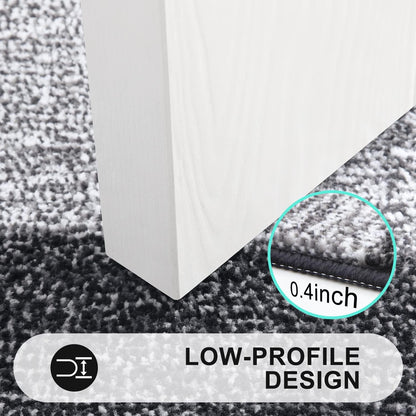 Kitinjoy Indoor Outdoor Door Mat, 32x20 Non-Slip Absorbent Dirt Trapper, Low-Profile Washable Inside Entrance Front Floor Mat, Sturdy Soft Entry Doormats for Entryway, Grey