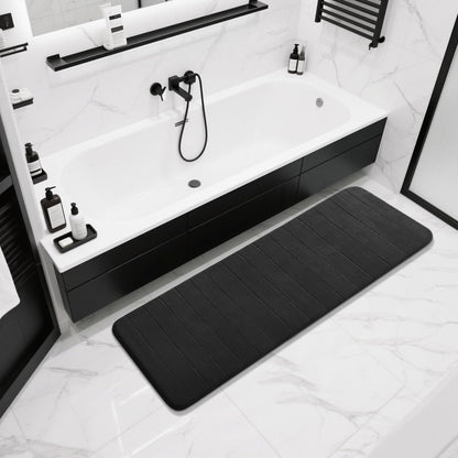 Yimobra Memory Foam Bath Mat, Super Soft Absorbent Bathroom Rug Non Slip, Quick Dry, Machine Washable Floor Carpet for Tub Shower, Home Decor Accessories, 24x17, Grey