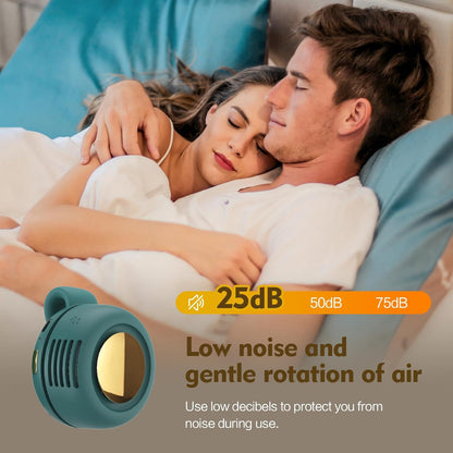 Portable Silent Mini Bladeless Electric Fan,Small fan Clip on for Shirt & Waist,2026 New Mini Bladeless Fan Clip On,Adjustable 3-Speed For Outdoor & Travel & Office, Travel Accessories, Gift (white)