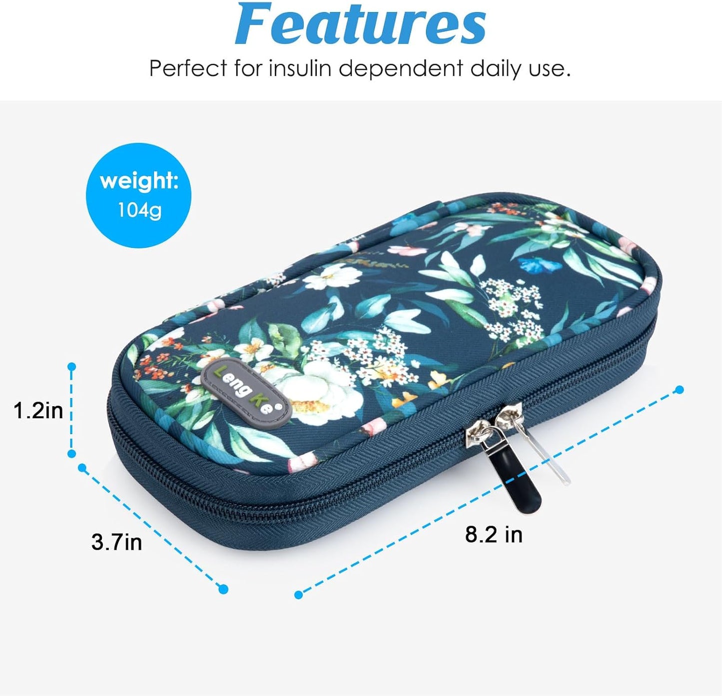 YOUSHARES Insulin Cooler Travel Case with Temperature Display - Refrigerated Medicine Cooling Bag with 2 TSA Approved Ice Pack, Medication Pen Diabetic Supplies Organizer for Trip and Daily