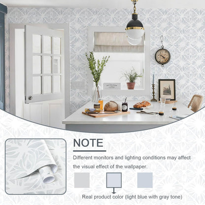 Boho Wallpaper Neutral Peel and Stick Wallpaper 78.7"x17.3" Geometric Wall Paper Beige and White Contact Paper Textured Removable Vinyl Waterproof for Bedroom Farmhouse Kitchen Bathroom