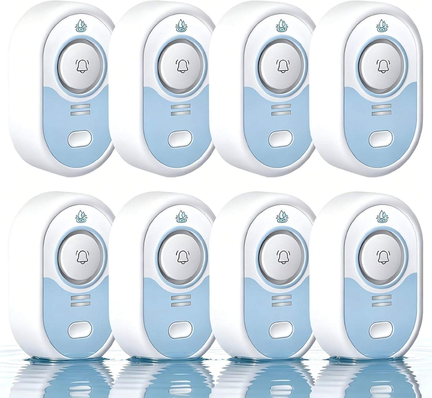 Water Leak Detector with Loud Alarm, 100dB Siren & LED Flash, Water Sensor Alarm for Home, Basement, Sump Pump, Kitchen, Bathroom, RV, Water Heater, Indoor Outdoor 5-Pack