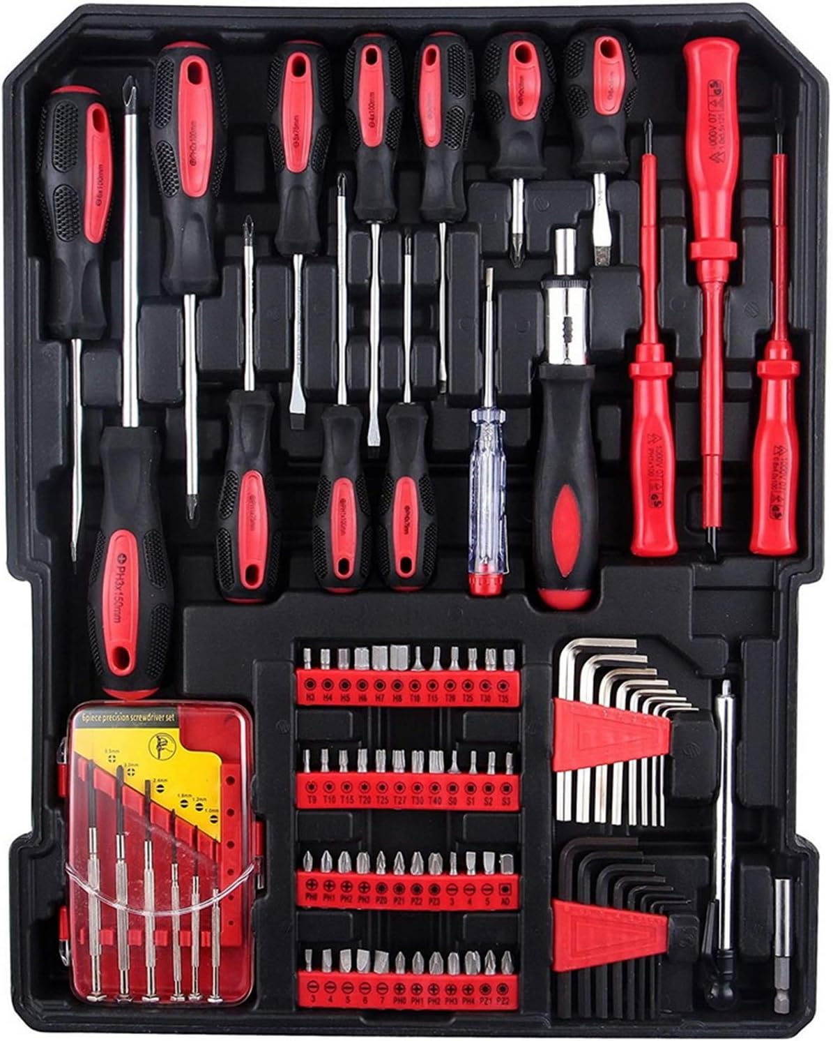 148 Pieces Tool Set,House Repairing Hand Tool Kits,Portable Complete Basic Repair General Hand Tool Sets for Men Women,Home Basic Repair Tool Kit,with Storage Case,for DIY Home Maintenance (Red)