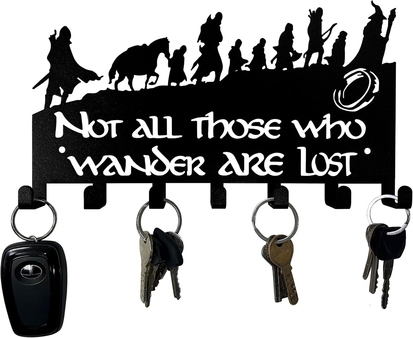 Decorative Metal Key Holder, Wall Mounted Key Hooks for Home