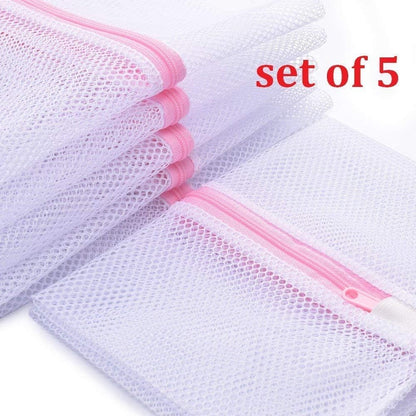 Pack of 5 Mesh Laundry Washing Bags-5 Large for Laundry,Blouse, Hosiery, Stocking, Underwear, Bra and Lingerie, Travel Laundry Bag FBA