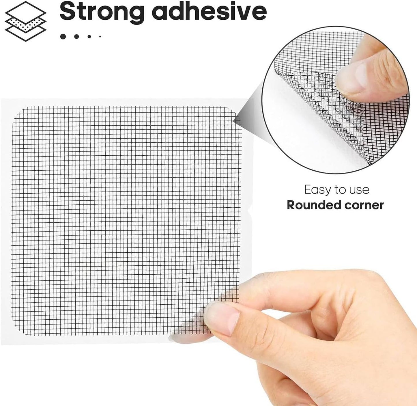 14 Sheets Window Screen Patches Repair Kit, 3 Sizes Window Screen Repair Kit for Mesh Screen Door, Screen Repair Tape