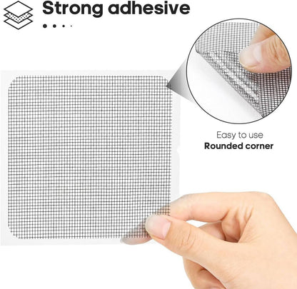 14 Sheets Window Screen Patches Repair Kit, 3 Sizes Window Screen Repair Kit for Mesh Screen Door, Screen Repair Tape
