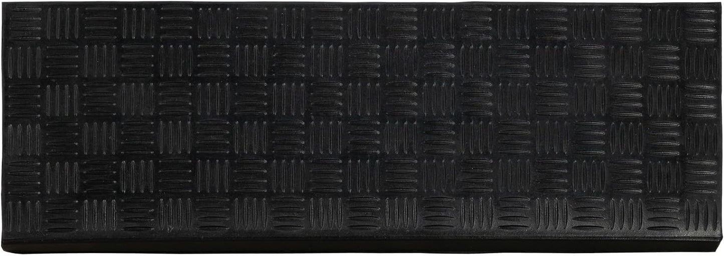 Ottomanson Non Slip Stair Treads Indoor – Peel and Stick Carpet Stair Treads for Wooden Stairs, Self Adhesive Anti Slip Stair Pads for Kids & Pets – 7.9" x 29.9", 7 Pack – Black