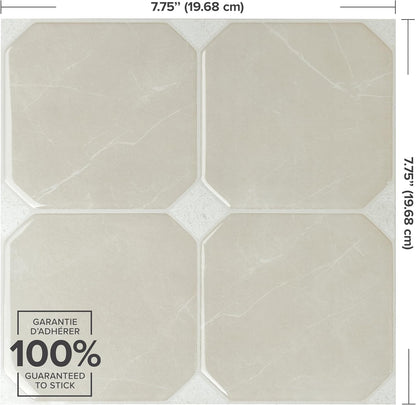 SMART TILES Peel and Stick Backsplash - 5 Sheets of 7,75" x 7,75" - 3D Adhesive Peel and Stick Tile Backsplash for Kitchen, Bathroom, Wall Tile, Checkered