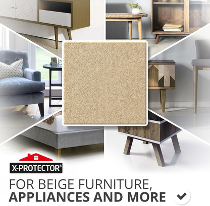 X-Protector Premium Felt Furniture Pads - 20 PCS 6 x 1/2" - Black Rectangular Pads with Tenacious Adhesive - Protects Hardwood, Laminate & Tile Floors