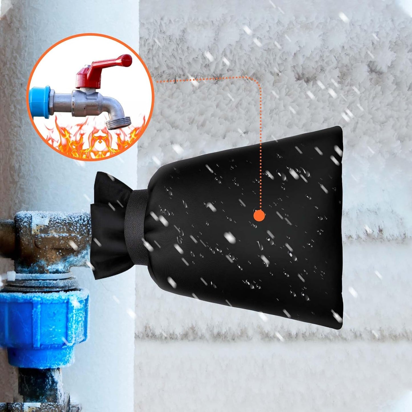 WYTAOHZL 3 Pack Outdoor Faucet Covers 9.8" W X 11.8" H Faucet Socks Winter Spigot Covers Insulated for Freeze Protection