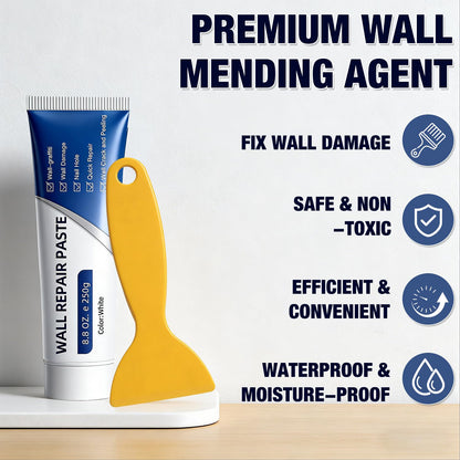 Efficient Drywall Repair Kit with Scraper, 2026 Upgrade Multi-Functional Drywall Patch Paste Repair Kit for Holes & Cracks, Quick Drying Wall Mending Agent for DIY Home Fix (2pcs)