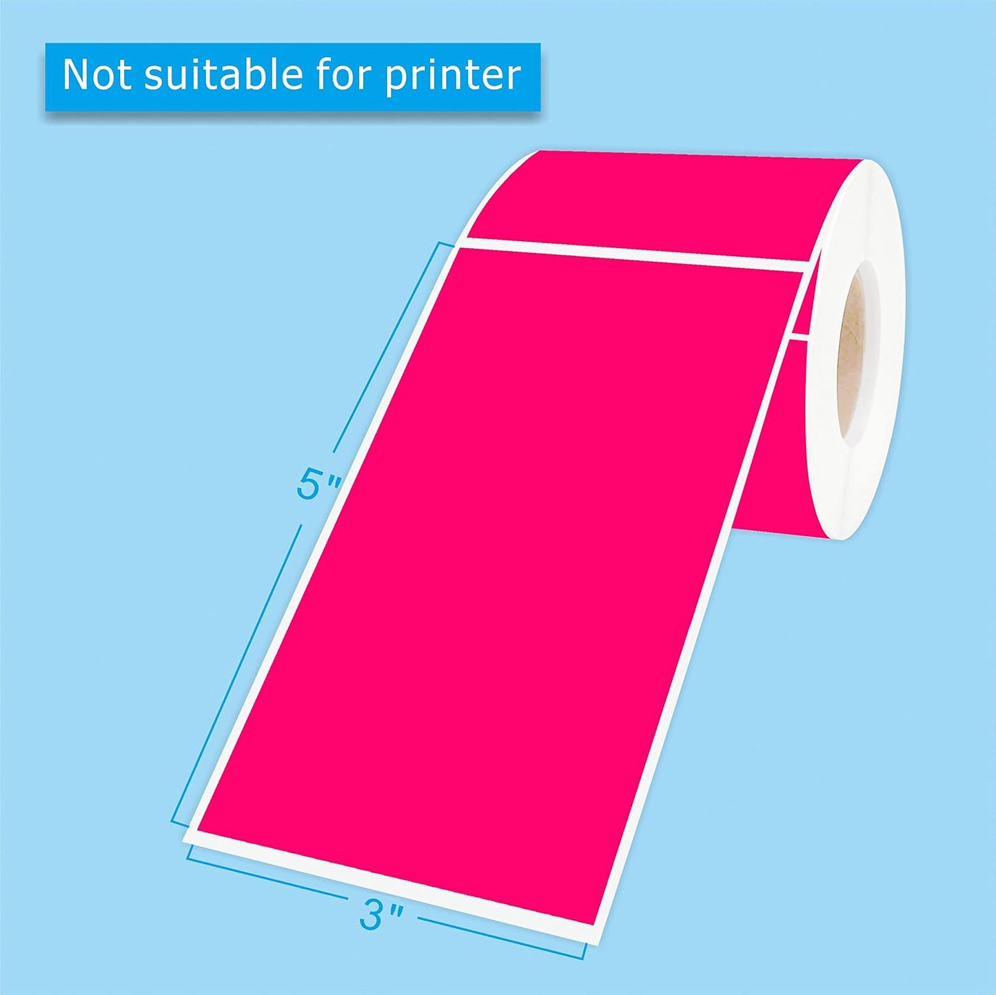 PARLAIM 3 x 5 inch Rectangle Sticker Labels, 250PCS Adhesive Color Coding Stickers for Moving Box Inventory Label, Fluorescent Green