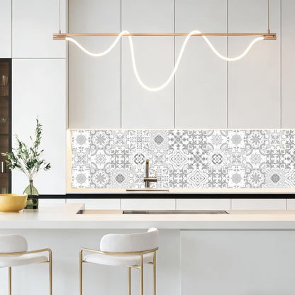 PVC Peel and Stick Tile Stickers 24Pcs Waterproof Removable Backsplash Wall Decals Self-Adhesive Subway Stickers for Kitchen Bathroom RV Instant DIY Upgrade Sticker (Style D, 3.94 x 3.94 Inch)