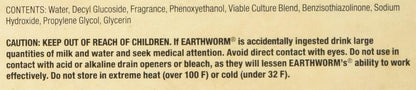 Earthworm Drain Cleaner - Drain Deodorizer - Natural and Family-Safe - 64 fl oz