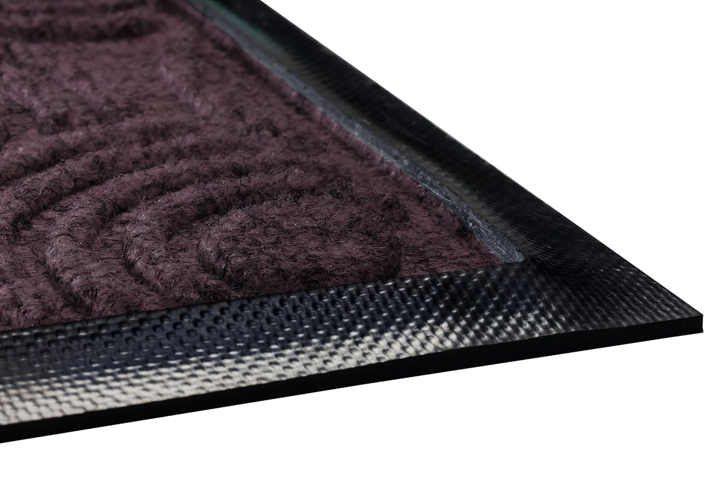 Guardian WGS020304 2' x 3' Indoor/Outdoor Wiper Scraper Floor Mat, Water Guard Spiral Pattern, Rubber Reinforced Ridges Withstand High Traffic, Charcoal