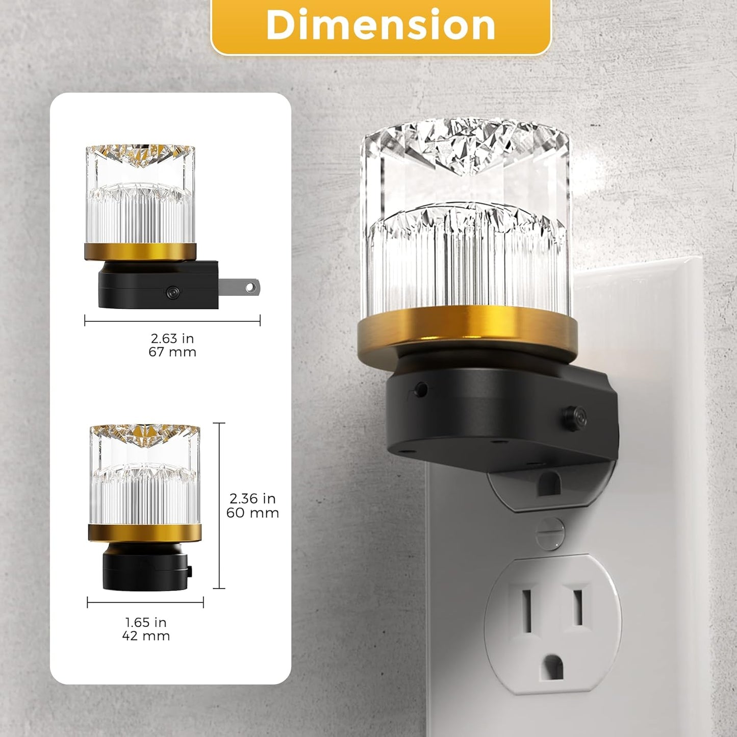 L LOHAS LED Night Light, Bubble Night Lights Plug into Wall,2 Pack 3000K/4000k/5000K Adjustable Color Temperature Night Light,Dimmable Nightlights with Dusk to Dawn Sensor for Rooms Bathroom Hallway