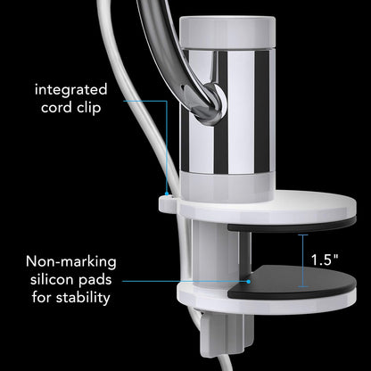 Vornado Pivot Clip Personal Air Circulator, 3-Speed, Portable Desk Fan with Multi-Surface Clip, 360-Degree Adjustable Axis, 9 in Tall, 4 in Diameter, Whisper Quiet, Ice White
