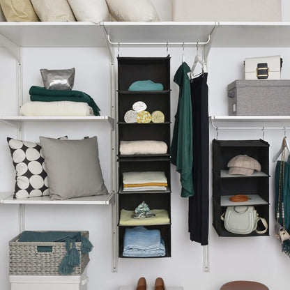 GRANNY SAYS 3-Shelf Hanging Closet Organizer and Storage, Collapsible Hanging Closet Shelves, Hanging Organizer for Closet & RV, Gray, 29 ½" H X 12" W X 12" D, 1-Pack