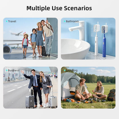 Travel Toothbrush Cover 2PCS,【Innovative Band Design】 Stay Closed Electric Toothbrush Covers Caps, Toothbrush Head Cover for Travel, Camping,Bathroom, Business