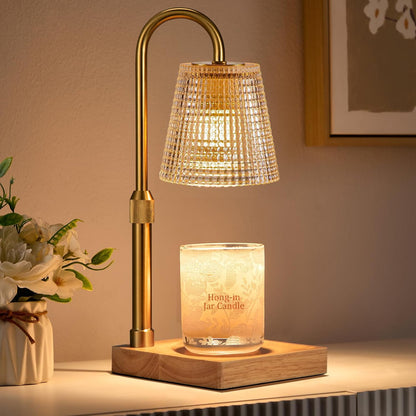 Hong-in Candle Warmer Lamp with Timer-Dimmable Adjustable Height Candle Lamp Warmer, Birthday Gifts for Women Mom Her, Housewarming Office Home Decor,Wax Warmer for Scented Wax Jar Candles