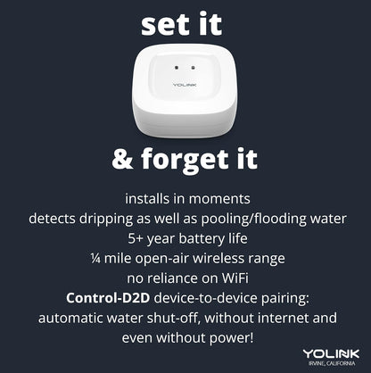 YoLink Smart Home Starter Kit: SpeakerHub & Water Leak Sensor 4 with 105dB Audio Alarm 2-Pack, SMS/Text, Email & Push Notifications, Freeze Warning, LoRa Up to 1/4 Mile Open-Air Range, w/Alexa, IFTTT