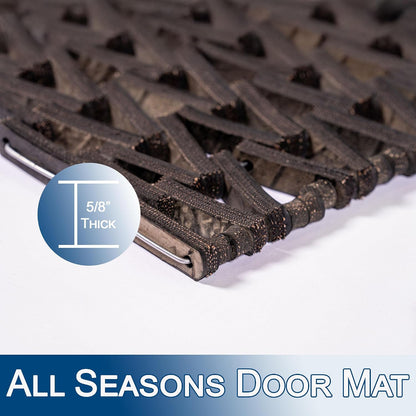 Durable Corporation-108H2436 Durite Recycled Tire-Link Outdoor Entrance Mat, Herringbone Weave, 24" x 36", Black
