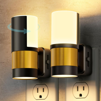 Briignite Motion Sensor Night Light,2 Pack Motion Activated Plug in Night Lights, 0-100LM Dimmable Soft White 3000K, Motion Sensor Light Indoor for Bathroom Hallway Bedroom Stairway Kid Elderly Pet