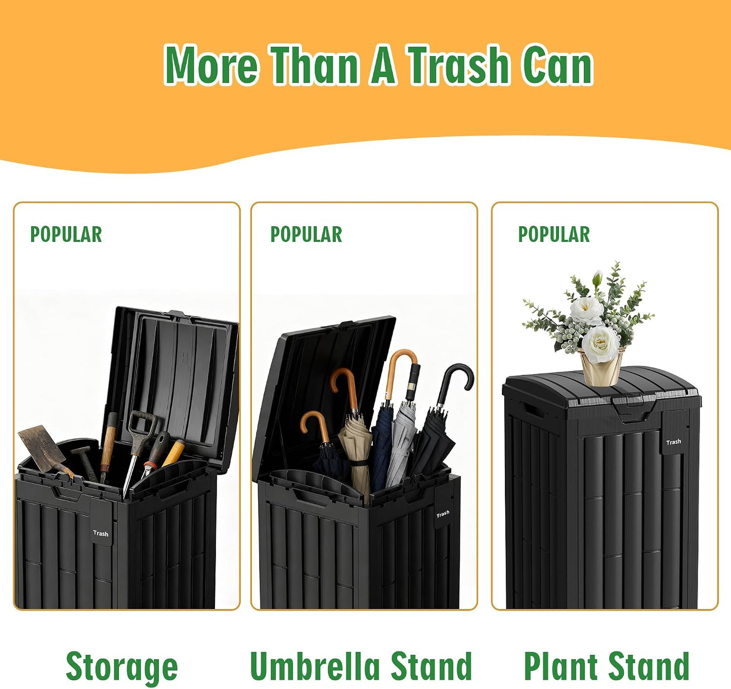 Outdoor Storage Box, 60 Gallon Waterproof Deck Box, Lockable Storage Container, Built-in Reinforcing Metal Rod Outside Resin Bin for Patio, Garden, Poolside and Garage