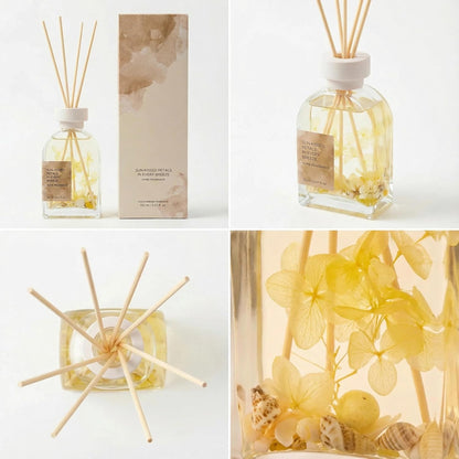 Sea Salt & Sage Reed Diffuser Set, Home Fragrance with Natural Reed Sticks, 5.07 oz, ktyixu, Long-Lasting Aromatherapy Air Freshener for Bathroom, Living Room, Office, Home Decor & Gifting