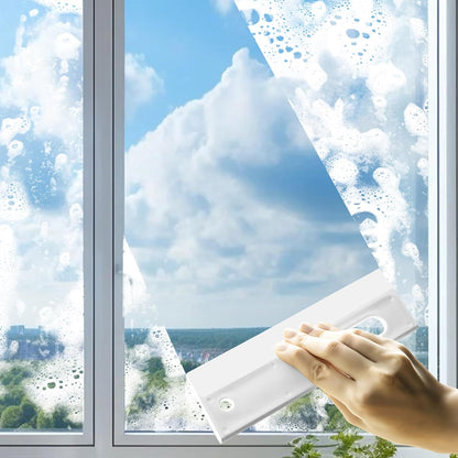 3 Pieces Mini Soft Silicone Window Squeegee, Hand Water Scraper with Hanging Hole, Small Mirror Cleaning Squeegee for Shower Glass Car Bathroom Dink Countertop (White)