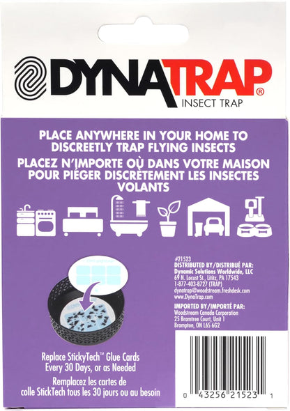 DynaTrap DT152 Indoor Insect Trap and Killer – Catches and Kills Gnats, Flies, Moths & Other Flying Insects