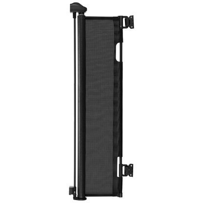 VEVOR Retractable Baby Gate, Extends to 202.7 inch Extra Wide, 39 inch Tall, with Reinforced Fiberglass Strips, Avoids Crawling Through, Mesh Dog Gate for Decks, Doorways, Garages, Indoor, Black