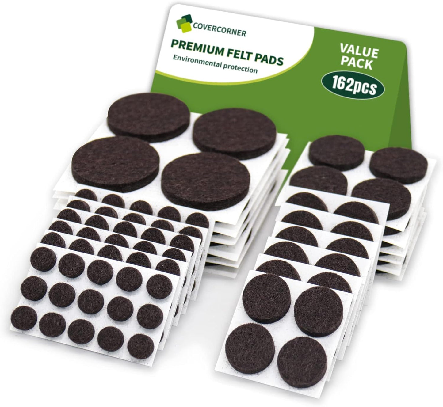 Felt Furniture Pads for Hardwood Floors 48 PCS, Furniture Pads, Floor Protectors for Hardwood Floors, Felt Pads for Furniture, Round, Dark Brown