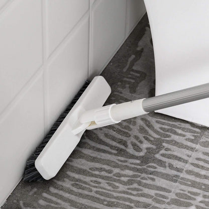 Grout Brush Scrubber with 51.2" Long Extendable Telescopic Handle Cleaning Brush with V-Shaped Bristles Built Scrub Brush Perfect for Bathroom,Kitchen,Tub,Tile,Hard-to-Reach Corners