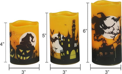 Battery Operated Flameless Candles with Remote Timer Real Wax Realistic Bright Flicker Flickering Electric Electronic LED Pillar Lights Home Wedding Party Decorations Set of 3 Rustic Texture Gray Grey