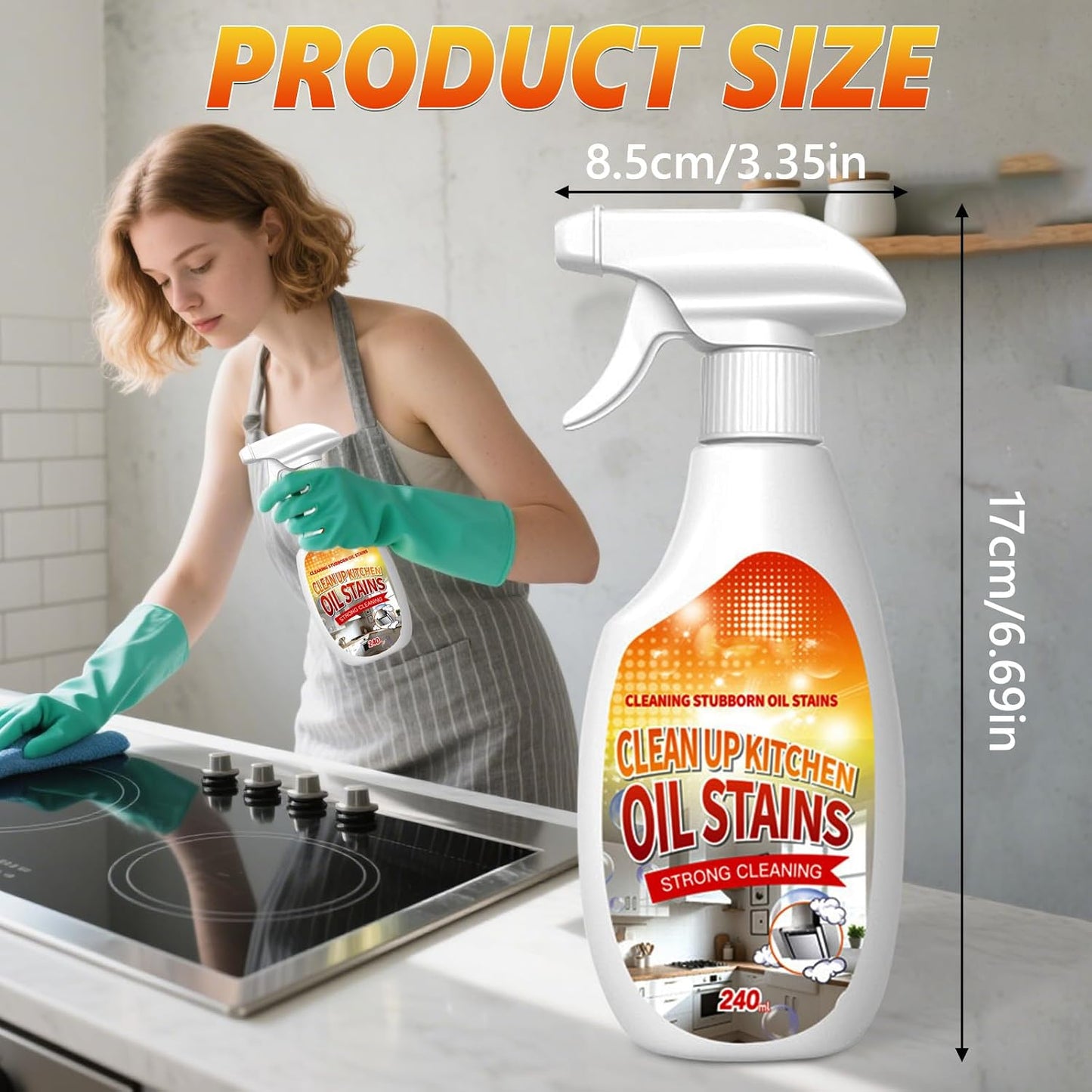 Heavy Duty Degreaserr, 2025 New Kitchen Cleaner, Multipurpose Oil Stain Remover, Strong Grill Cleaner for Restaurant, Multipurpose Cleaner Spray for Countertops, Ovens