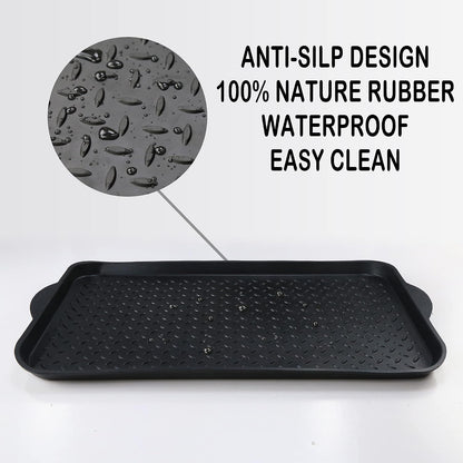 Matace 1 Pack Rubber Small Boot Tray for Entryway,Boot Mat,Shoe Tray,Shoe Mat for Indoor and Outdoor Use, 27.95"x 15.74" (Pack of 1)