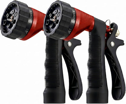 GREEN MOUNT Water Hose Nozzle Spray Nozzle, Metal Garden Hose Nozzle with Adjustable Spray Patterns, Perfect for Watering Plants, Washing Cars and Showering Dogs & Pets