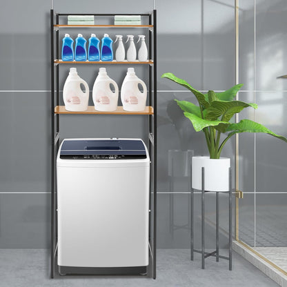Over Washer and Dryer Storage Shelf Laundry Room Organization Storage Clothes Drying Rack Space Saving Organizers Shelf 69 x 30 x 181 cm