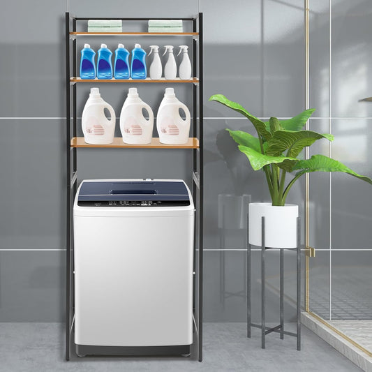 Over Washer and Dryer Storage Shelf Laundry Room Organization Storage Clothes Drying Rack Space Saving Organizers Shelf 69 x 30 x 181 cm