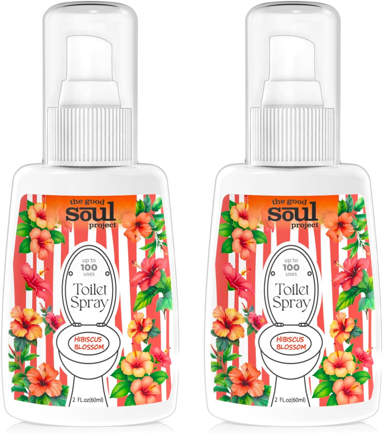 THE GOOD SOUL PROJECT Toilet Spray for Poop, Fresh Citrus, Bathroom Spray Odor Eliminator, 2Fl Oz 2 Pack