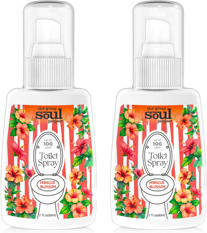 THE GOOD SOUL PROJECT Toilet Spray for Poop, Fresh Citrus, Bathroom Spray Odor Eliminator, 2Fl Oz 2 Pack