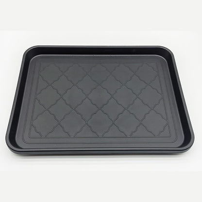 Small Boot Tray for Entryway Indoor, 2 Pack Wet Shoe Matt Tray for Floor Protection,Plastic Boot Mat w/Lip, Wet Shoe Mats for Mudroom (16.54in*12.6in*1.2in)