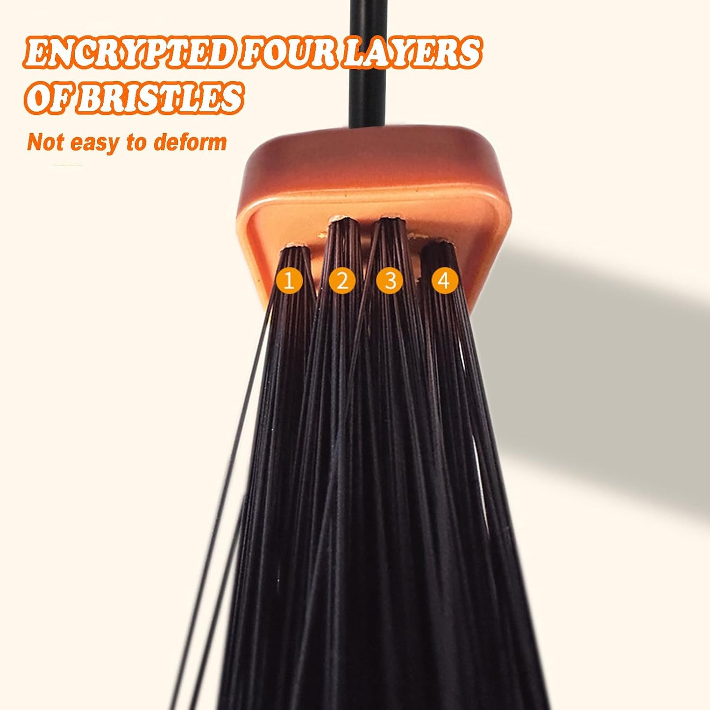 Heavy-Duty Adjustable Angle Broom with 56" Steel Handle - Ideal for Home, Garage, Kitchen, Bathroom, Office, and Outdoor Use - Durable & Efficient Cleaning Tool for Hard Floors (Red)