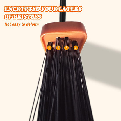 Heavy-Duty Adjustable Angle Broom with 56" Steel Handle - Ideal for Home, Garage, Kitchen, Bathroom, Office, and Outdoor Use - Durable & Efficient Cleaning Tool for Hard Floors (Red)