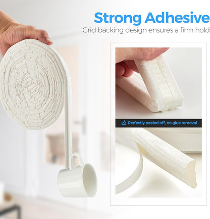 196 Inch Self-Adhesive Wedge Weather Stripping Door Seal & Window Insulation - Soundproof Gap Filler, Draft Stopper Foam Tape for Door Frame, Black