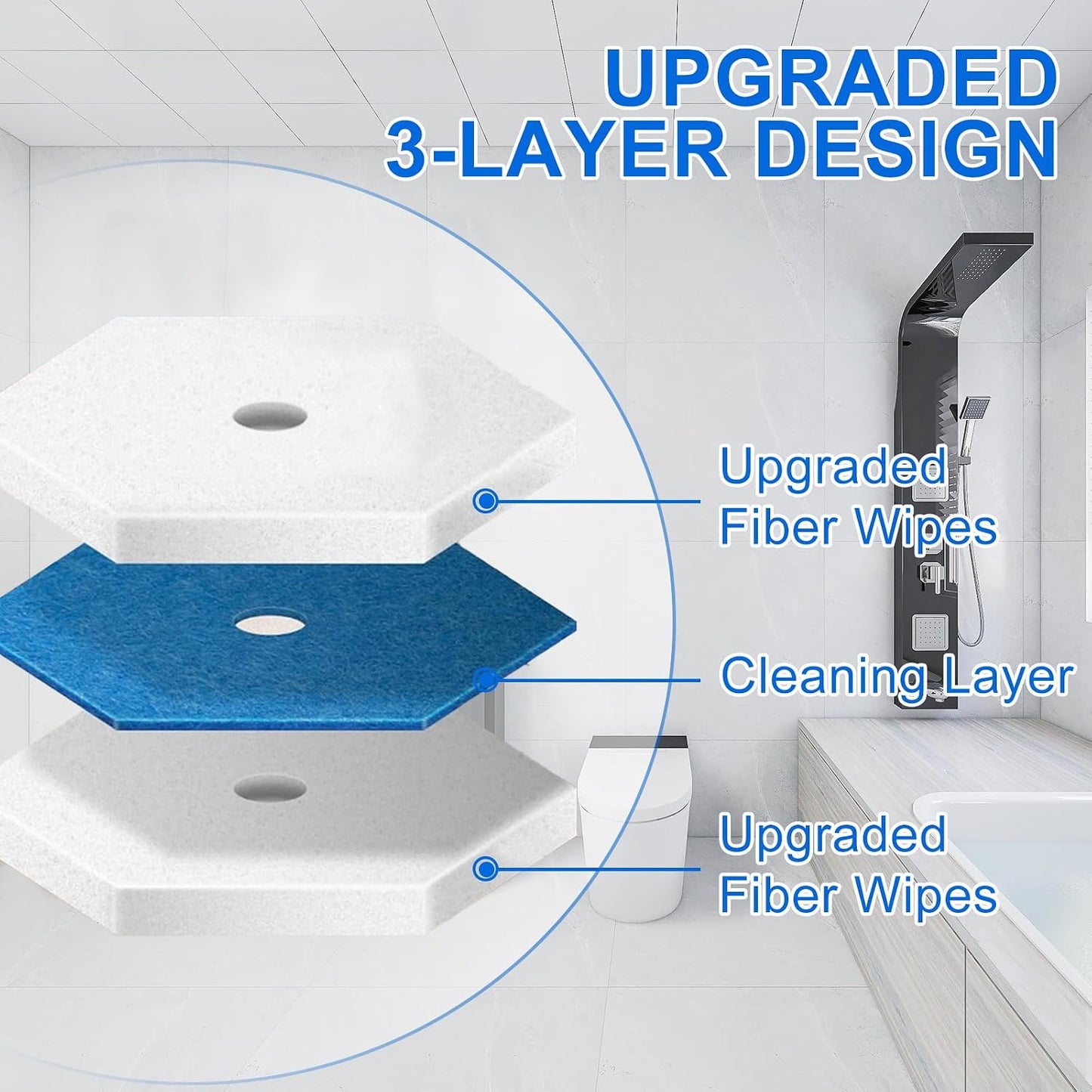 Disposable Toilet Brush and Holder Set, with 30 PCS Toilet Bowl Wand refills for Clorox.
