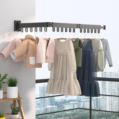 Wall Mounted Clothes Hanger Drying Folding Racks | Full 180° horizontal & vertical pivot